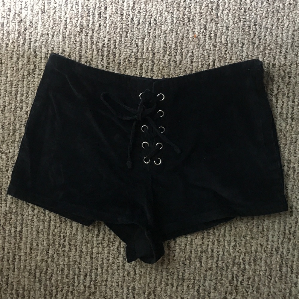 BDG corduroy lace up short shorts